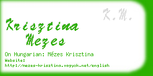 krisztina mezes business card
