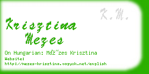 krisztina mezes business card